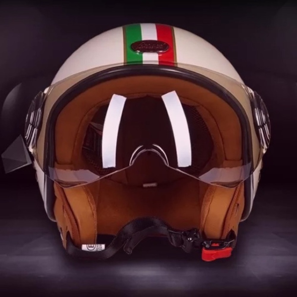 Sold Out Vespa Motorcycle Motorsport Riding Helmet + option Bubble Shield - Picture 7 of 16